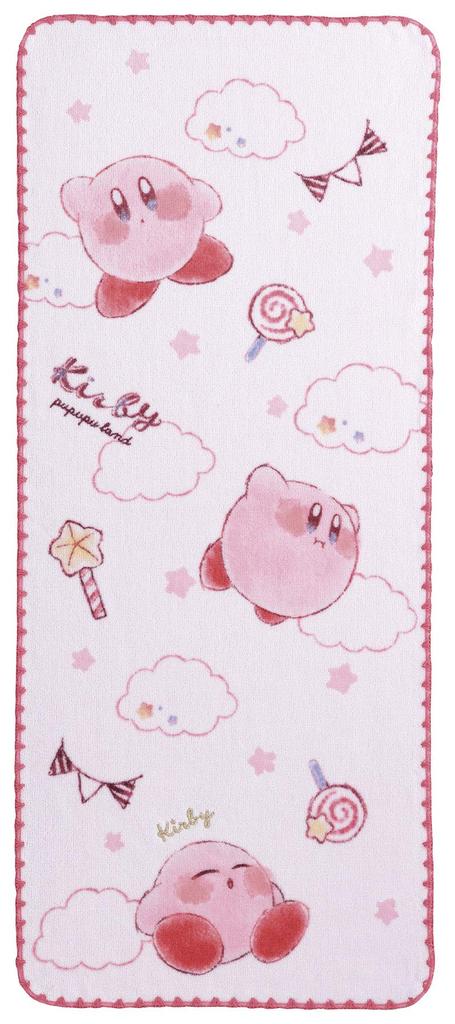 Marushin Face Nintendo Kirby of the 34 x Kirby Cotton Clouds and Available in Two 4585004400 Towel, Stars, 80cm, Candy, Kirby, Cotton, Sizes,