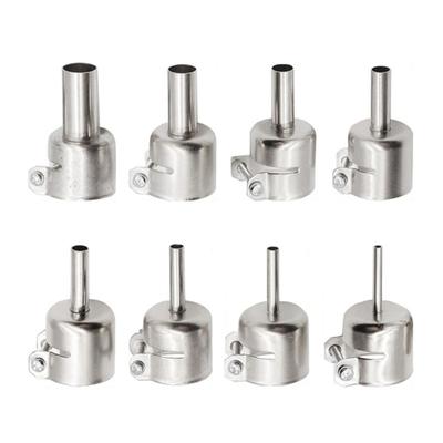 Heißluftpistolen-Düsen, 8-teiliges Düsenset für Heißluftpistolen, 3 mm, 4 mm, 5 mm, 6 mm, 7 mm, 8 mm, 10 mm, 12 mm, Reparaturteil für Mundspitze aus Edelstahl