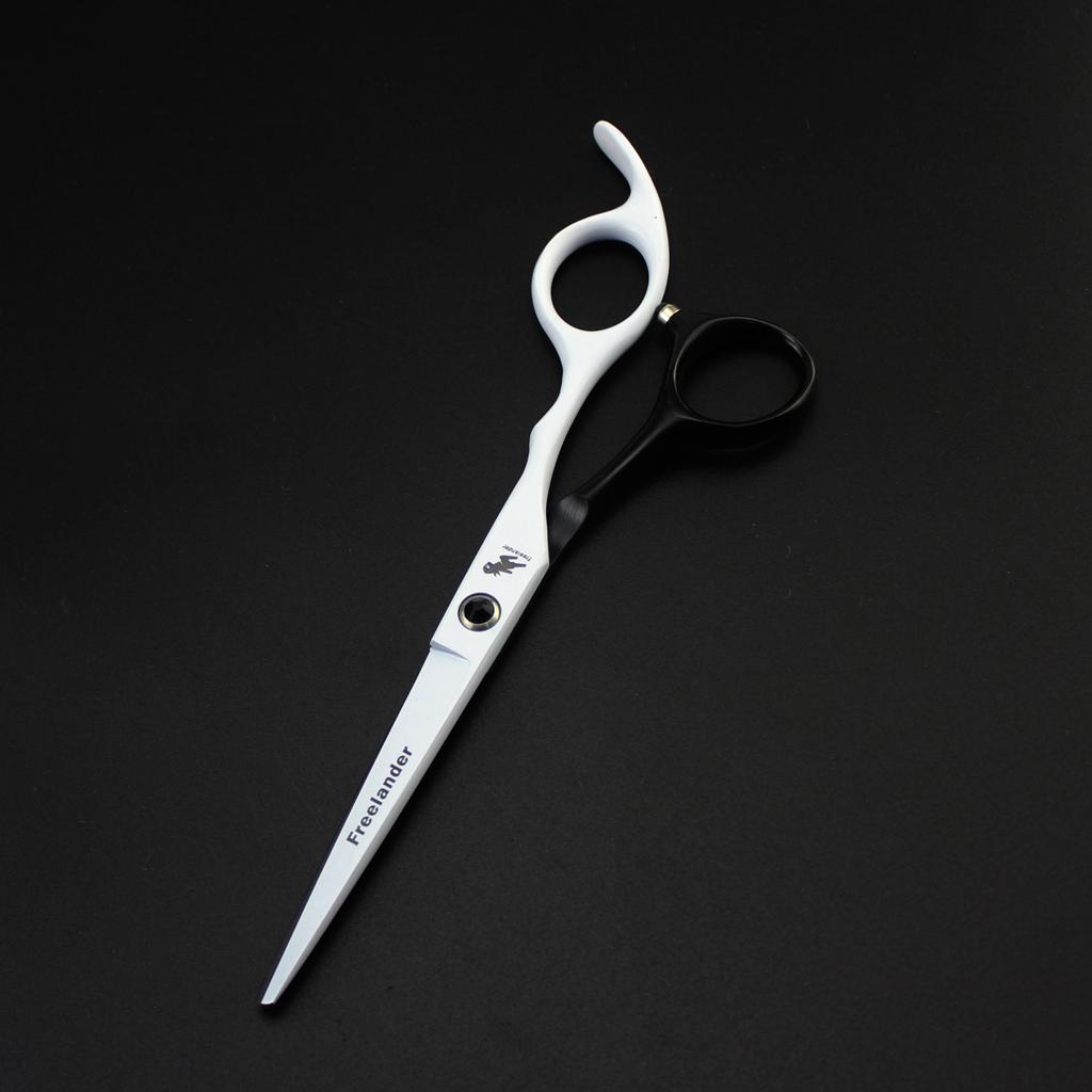 6.0 inch black and white freelancer, hair scissors, hair scissors, flat scissors, bangs scissors, tooth scissors, thin