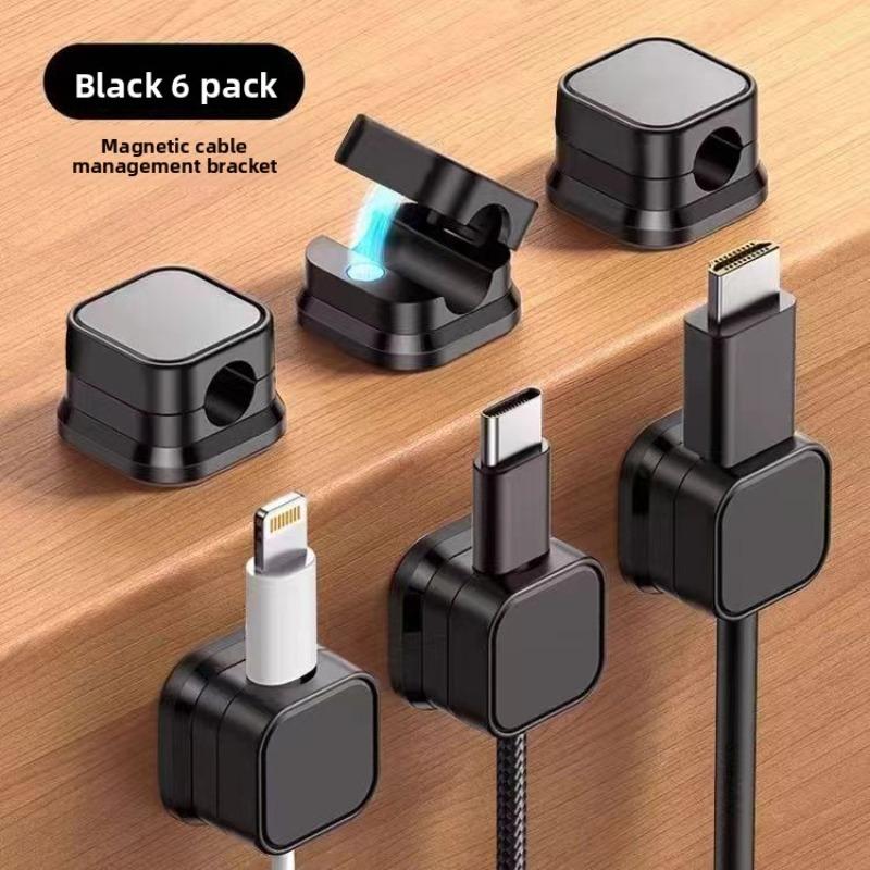 5/10/20Pcs Magnetic Cable Organizer Data Cable Holder Fixed Charging Cable Storage Sturdy Portable Desktop Organization Tool