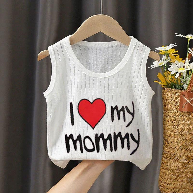 Children's Sleeveless Cotton Base Layer T-Shirt - Stylish White Vest for Boys and Girls