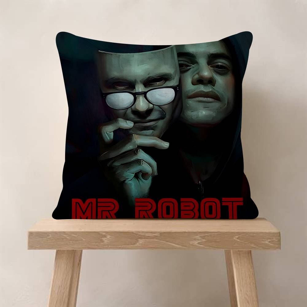 Horror Tv Series Movie Mr RRobot Decorative Room Aesthetics Pillow Case Home Decor Bedroom Sofa Bed Couch Pillow Cover x