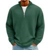 Men's Vintage Long,Sleeve Top | Zip,Up Stand Collar Stylish Casual Shirt For Daily & Outing Wear