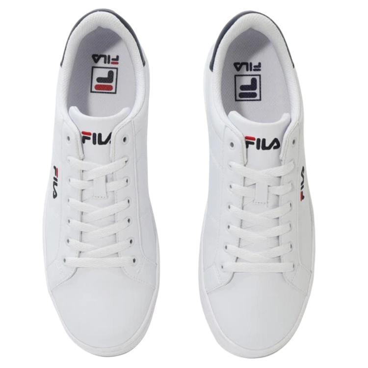 FILA Court Deluxe V2 Retro Comfortable Simple Shock Absorbing Durable Breathable Low Top Sneakers Unisex sneakers White 1XM02342H150