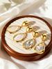 Elegant Stainless Steel Abalone Shell Earrings for Women Irregular Shell Earrings Waterproof Fashion Jewelry Gift
