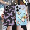 Butterfly Soft Silicone Case For Redmi Note 13 Pro 13C 14 Poco C65 Samsung A55 M35 S24 Xiaomi iPhone Huawei Honor 200 Realme 9 Camera Shockproof Cover