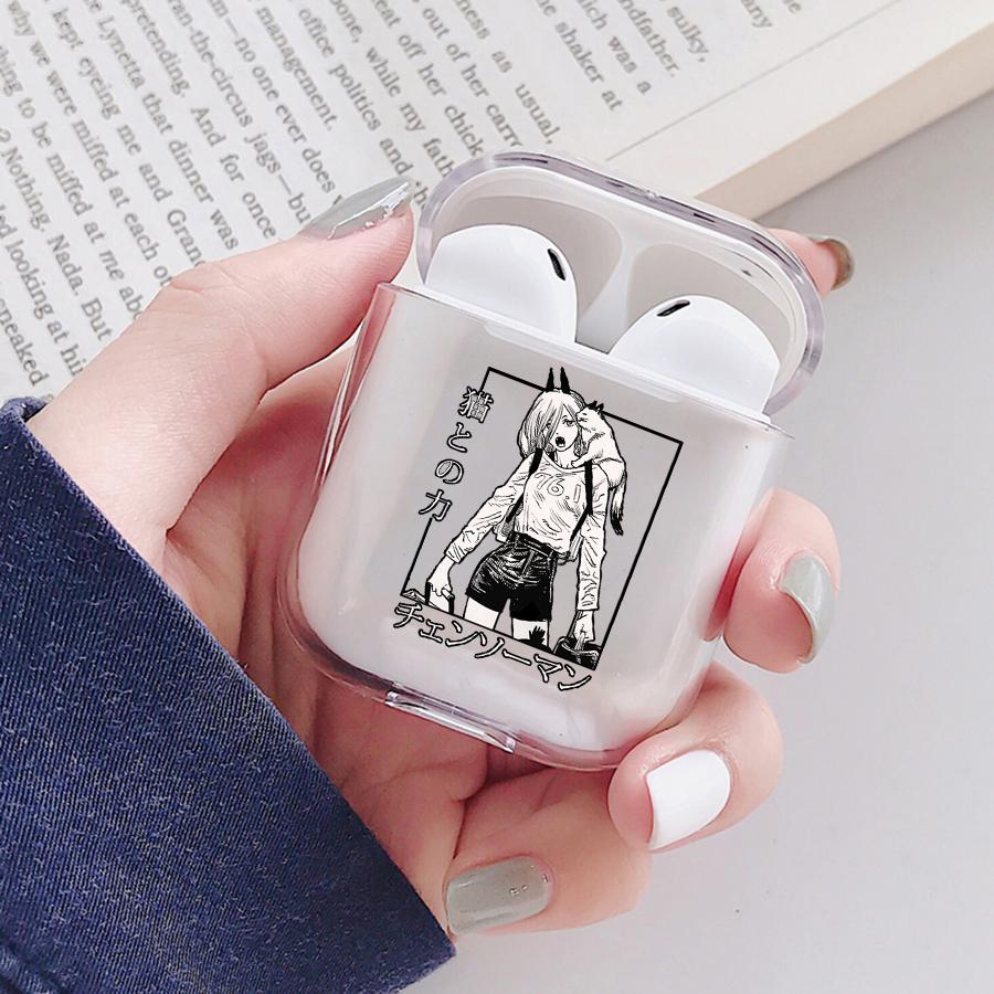 Anime Denji Chainsaw Man Soft Protector Cover Box für Apple Airpods 1 2 3 Pro Transparente Pochita Makima AirPods Hülle
