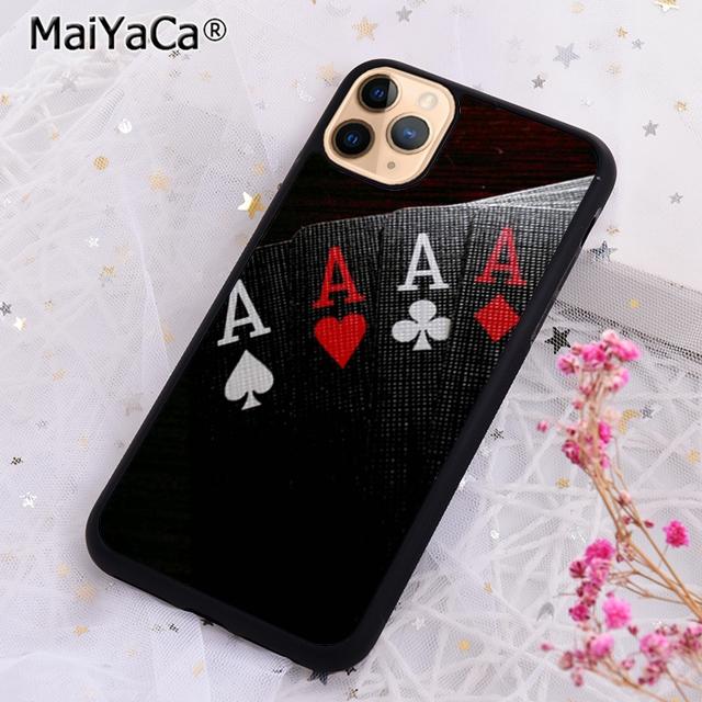 

MaiYaCa playing card Retro Poker Phone Case For iPhone 17 Air 16 pro max 15 14 plus 12 13 Shell Cover coque iPhone 11