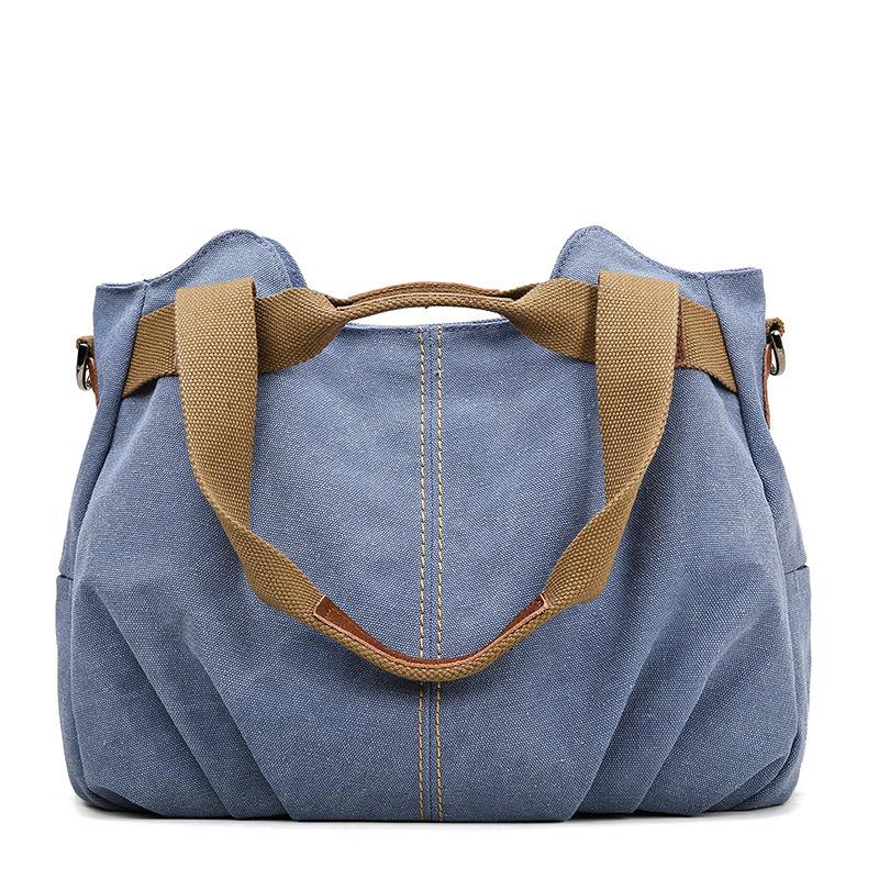 Sac bandoulière et sac à main décontracté en toile style coréen rétro 2026 pour femmes