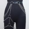 Catena Gamba Harness Coscia Reggicalze Moda Gotica Cintura Catena Coscia e Vita in Ecopelle per Appassionati di Moda