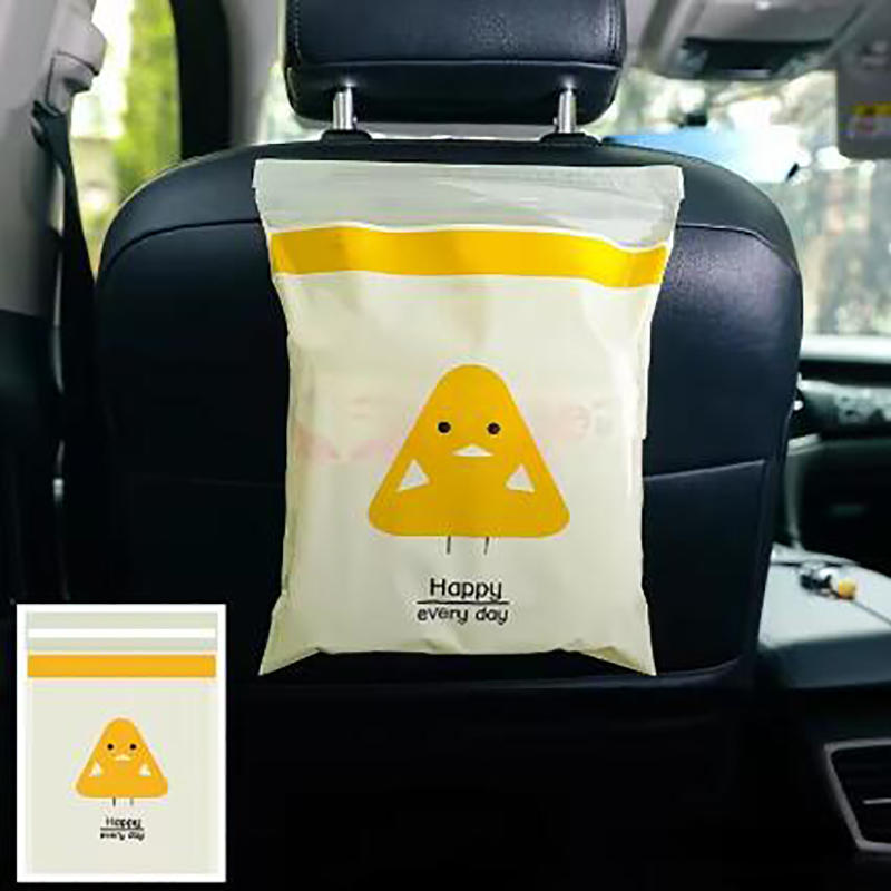 15PCS Car Leak-proof Vomiting Garbage Bag Portable Self-adhesive Garbage Cleaning Storage Bag