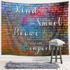 Colorful Mental Health Tapestry,Hip Hop Disco Graffiti Rainbow Wall Hanging,Inspirational Wall Blanket Decor for Counseling