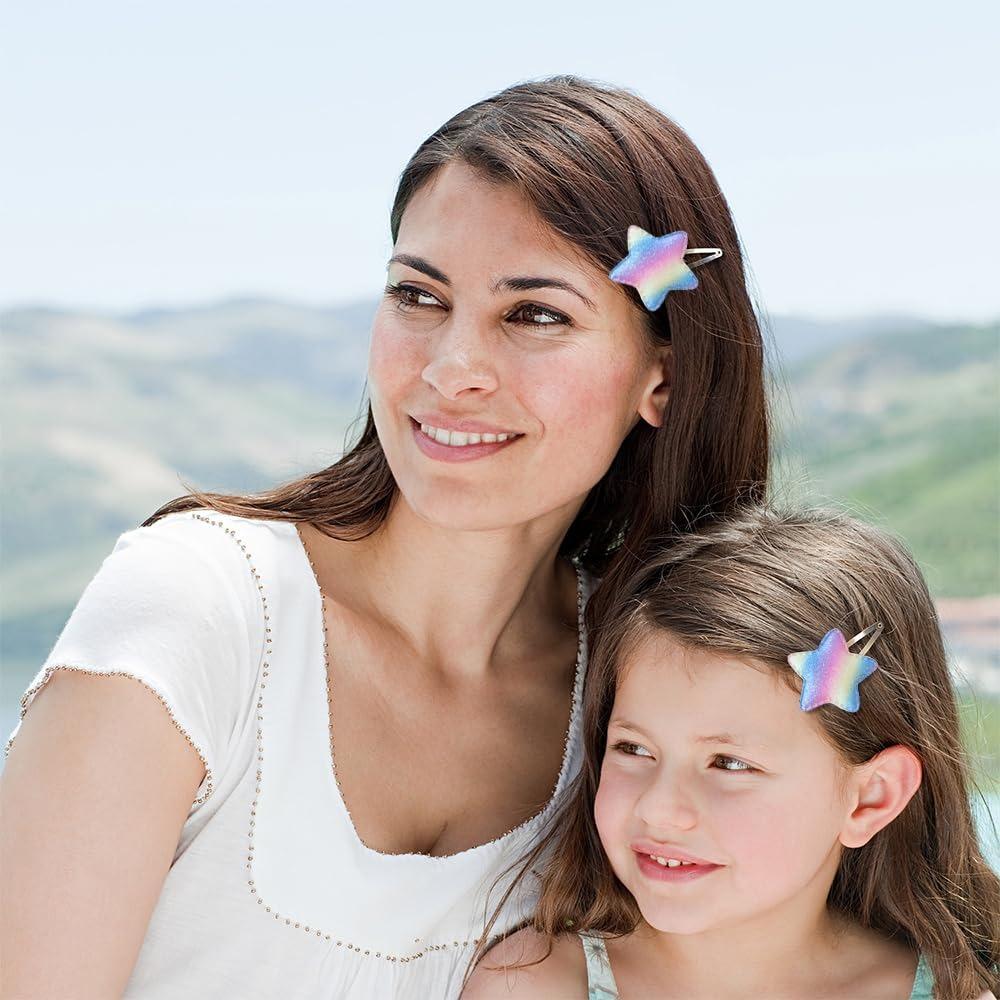 

20 pieces Colorful Metal Button Clip Star Hair Clips Suitable for Girls And Children