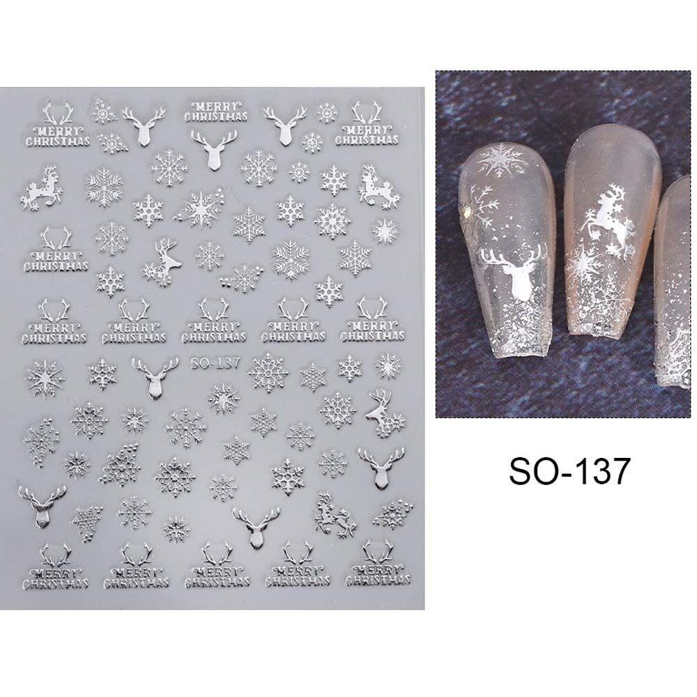 Manicure Ornaments Christmas Bronzing Nail Decals Christmas Bronzing Nail Stickers  Nail Salon