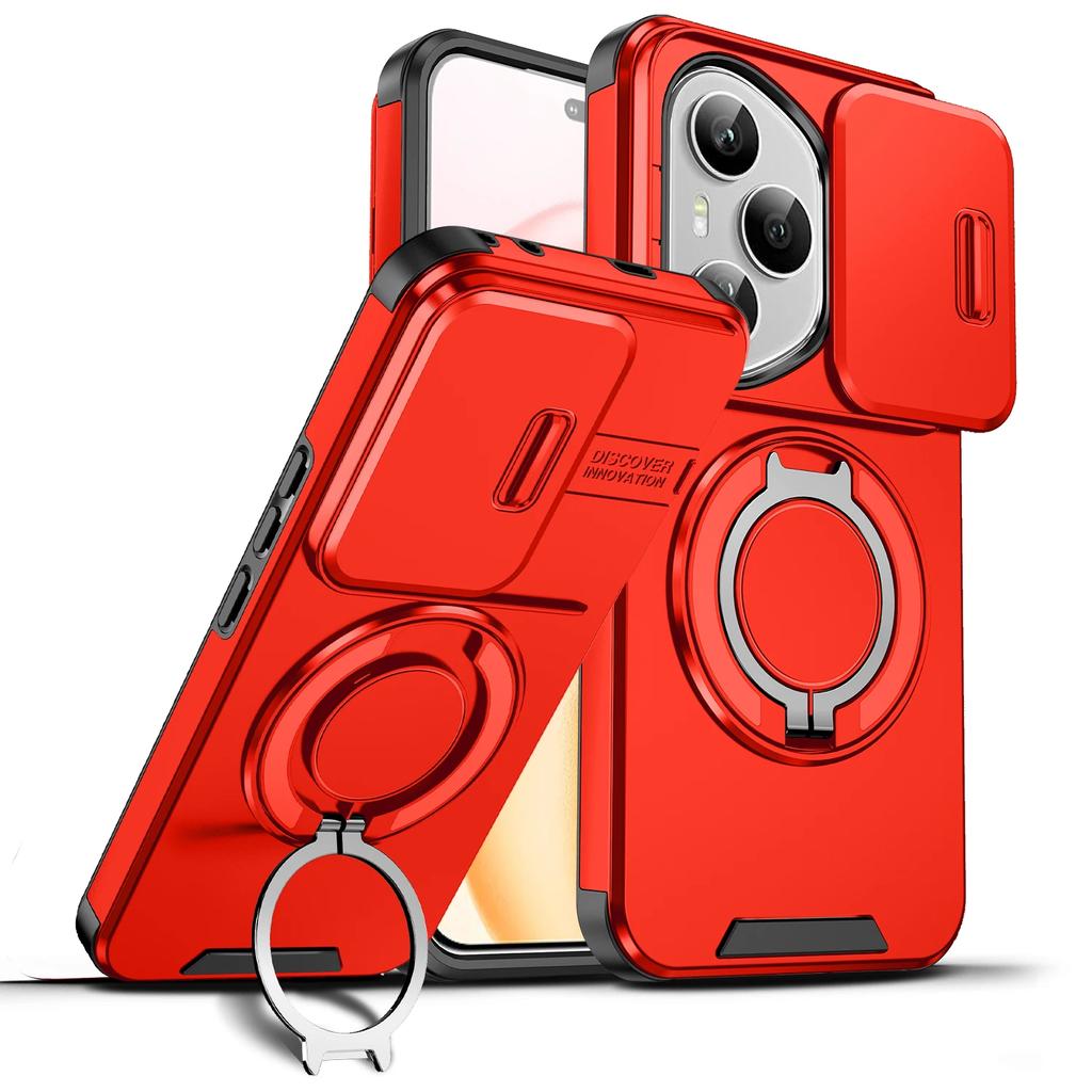 Shockproof Magnetic Case for Honor 400 Pro 5G Slide Camera Lens Ring Stand Protect Cover for Honor 400 Lite X9C Magic7 Lite Case