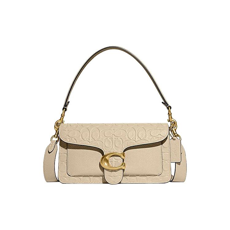 

Новая женская сумка-тоут COACH Tabby из коровьей кожи, сумка на плечо, сумка кроссбоди, среднего размера, цвета слоновой кости, CC887-B4IY 25.9*7.6*15.0CM