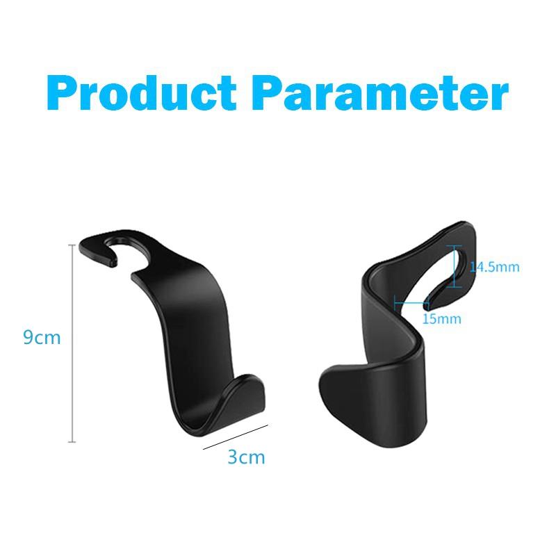Universal Car Headrest Back Seat Hook Seat Hanger Vehicle Organizer Holder for Handbags Purses Coats and Grocery Bag