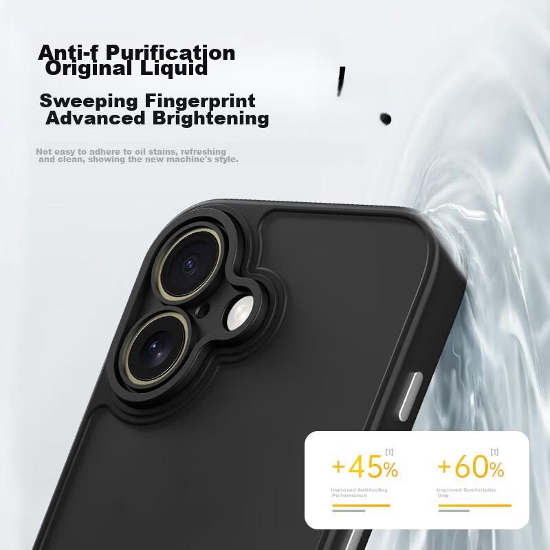 IPhone 16 Plus Case, Apple 16 Plus Protective Cover, Frosted Shockproof Anti-Fingerprint Full Lens Protection Soft Edge Case, Ivory White