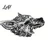 Full Face Wolf Mask for Adults Halloween Mask Embossed Werewolf Cosplay Party Atmospheric Costume Gear Adjustable Strap Animal Adults Trick