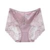 Leichter Luxus Spitze Modal Baumwolle Bauchhöschen für Damen Sexy Nahtlose Mittelhohe Hüfthebende Große Größen Baumwollzwickel Slips für Damen