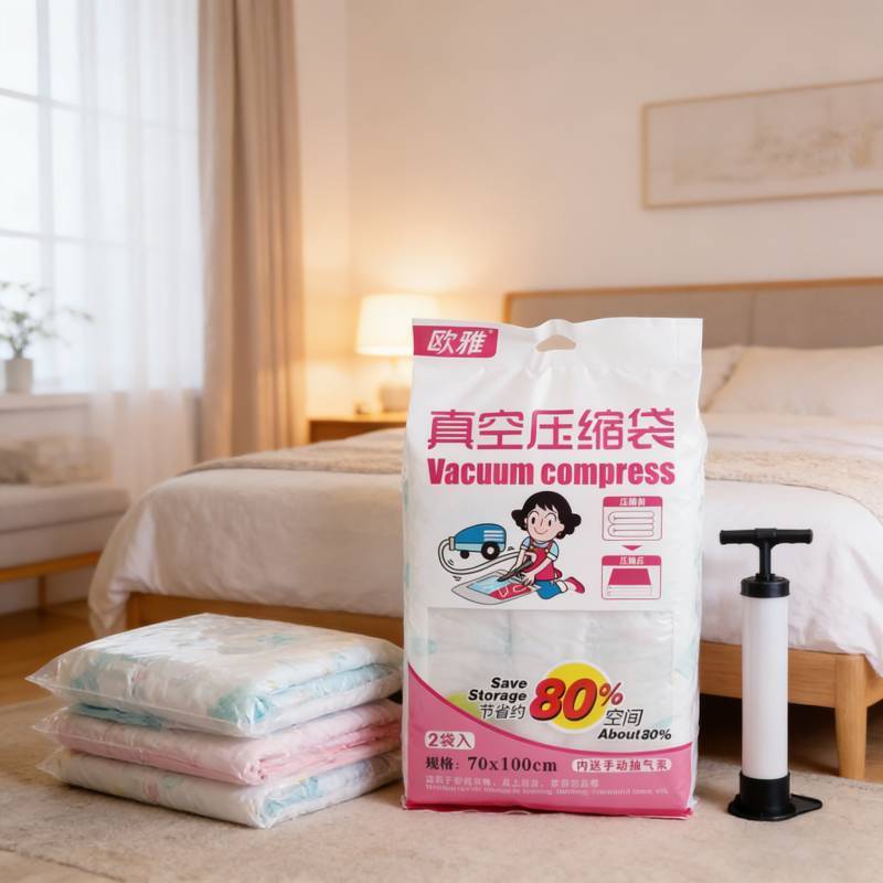 Compression Storage Bag For Winter Clothes With Pet Pe Material And No Pump Needed For Travel
