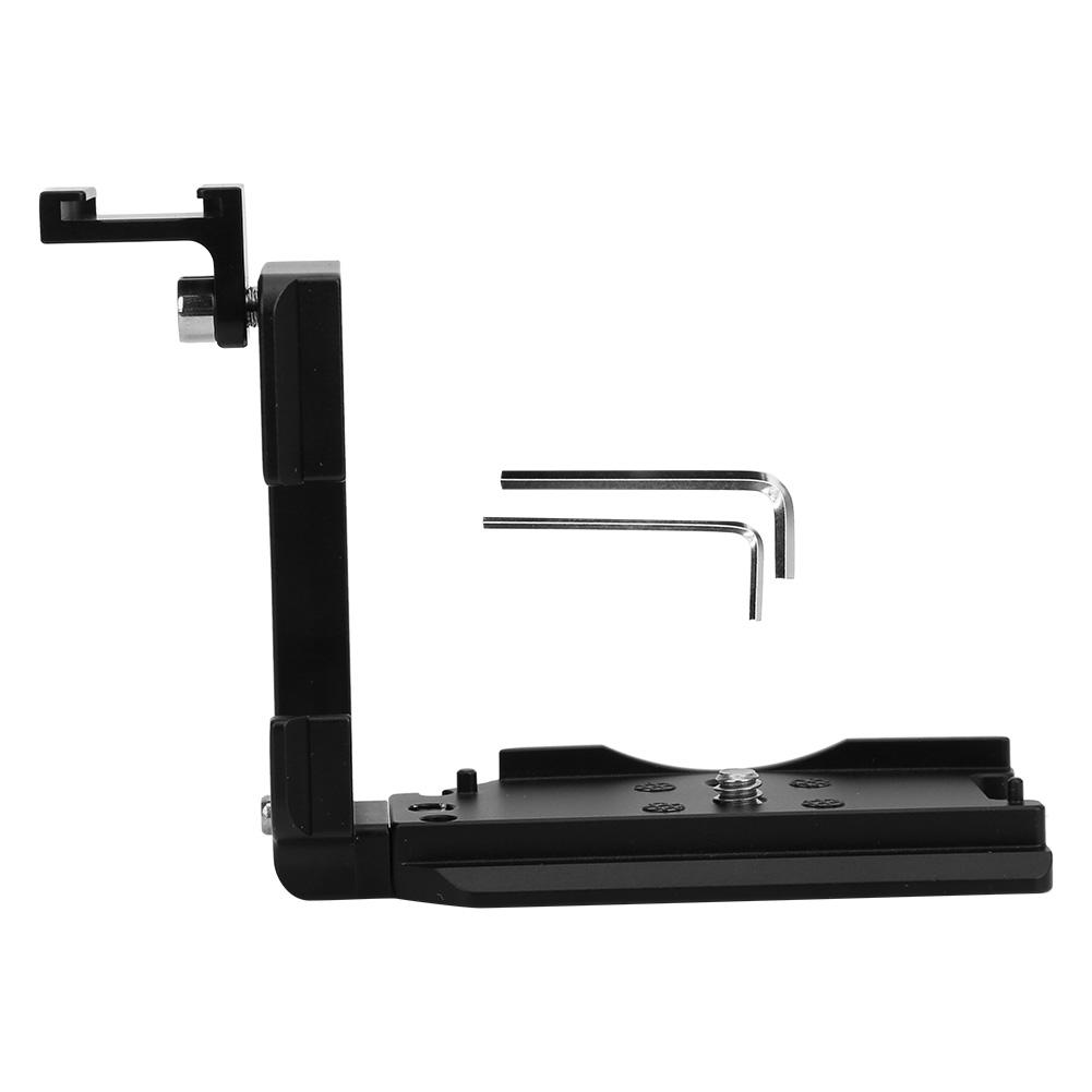 Stretchable Aluminium Alloy Quick Release L Plate Hand Grip Bracket for Canon EOS RP Mirrorless Camera with Hot Shoe Mount