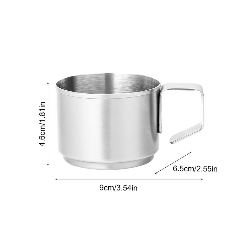 Coffee Mug With Handle Stainless Steel Double Walled Tea Cup Stackable Drinking Mug With Handle Camping Drinkware For Home