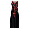 Women's Casual Comfortable Floral Print Sleeveless Cotton Pocket Dress
