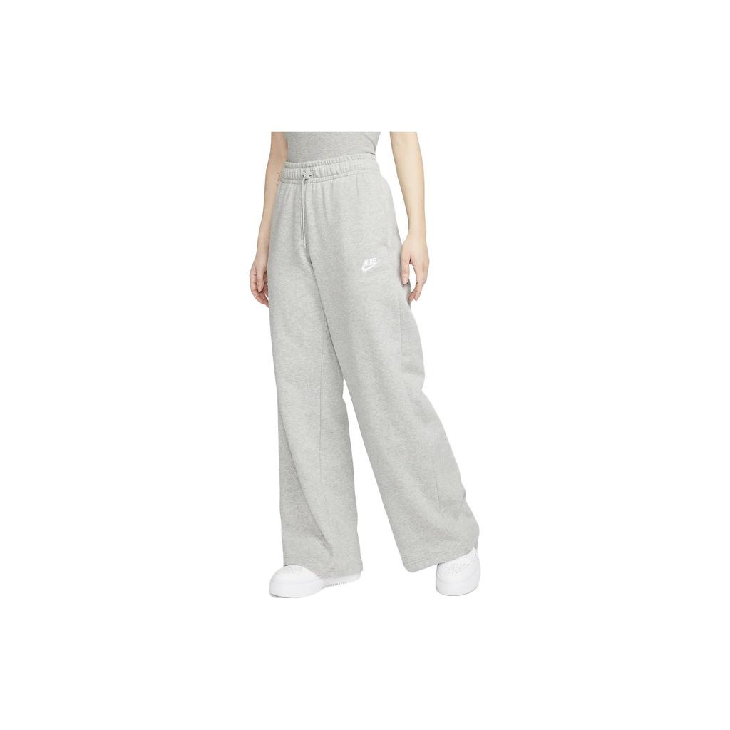 Nike Solid Color Brand Logo Drawstring Casual Pants Women bottoms Light-Grey FB2727-063