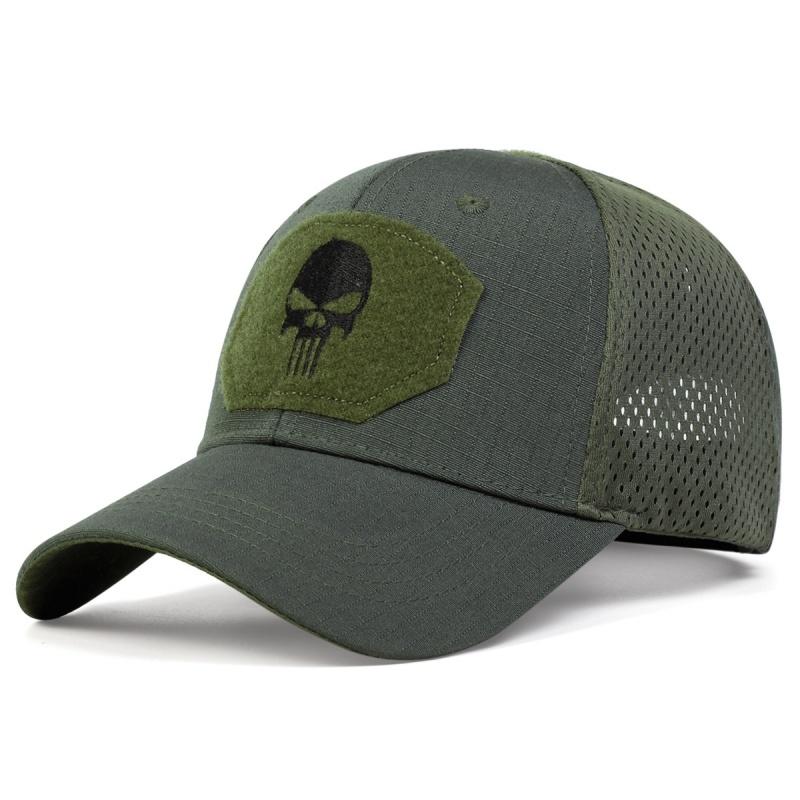 Unisex Skull Embroidery Lable Breathable Baseball Caps Spring and Autumn Outdoor Adjustable Casual Hat Sunscreen Hat