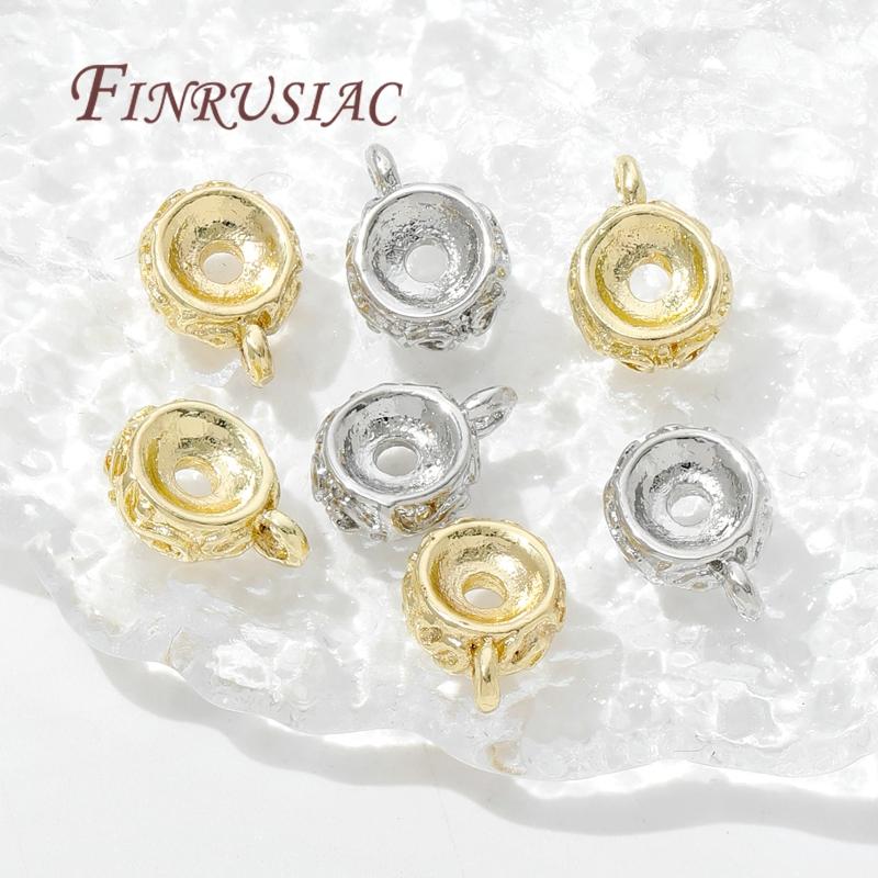 18K Real Gold Plated Spacer Beads Pendants Charms Clasps Bails For Pendant DIY Jewelry Making Supplies