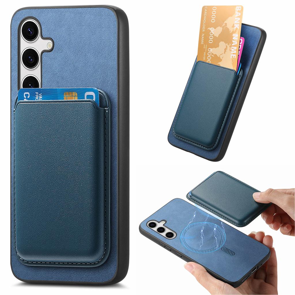 Für Samsung Galaxy S25 Hülle Abnehmbare Magnetkartentasche Leder Telefon Rückseite