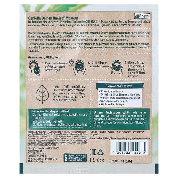 Kneipp Sheet Mask Chill Out 1st