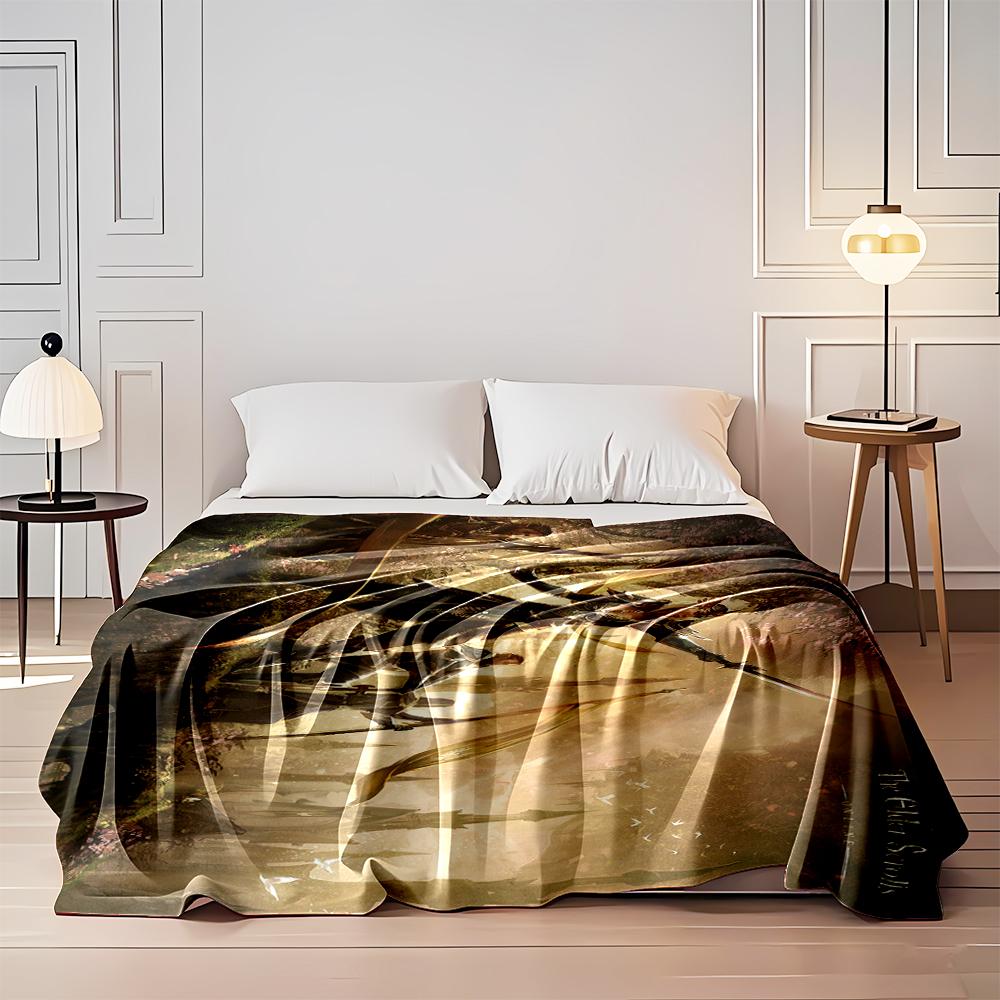 The Elder Scrolls Online Fantasy Art Design Flannel blanket for bedroom, living room, sofa, and nap sofas