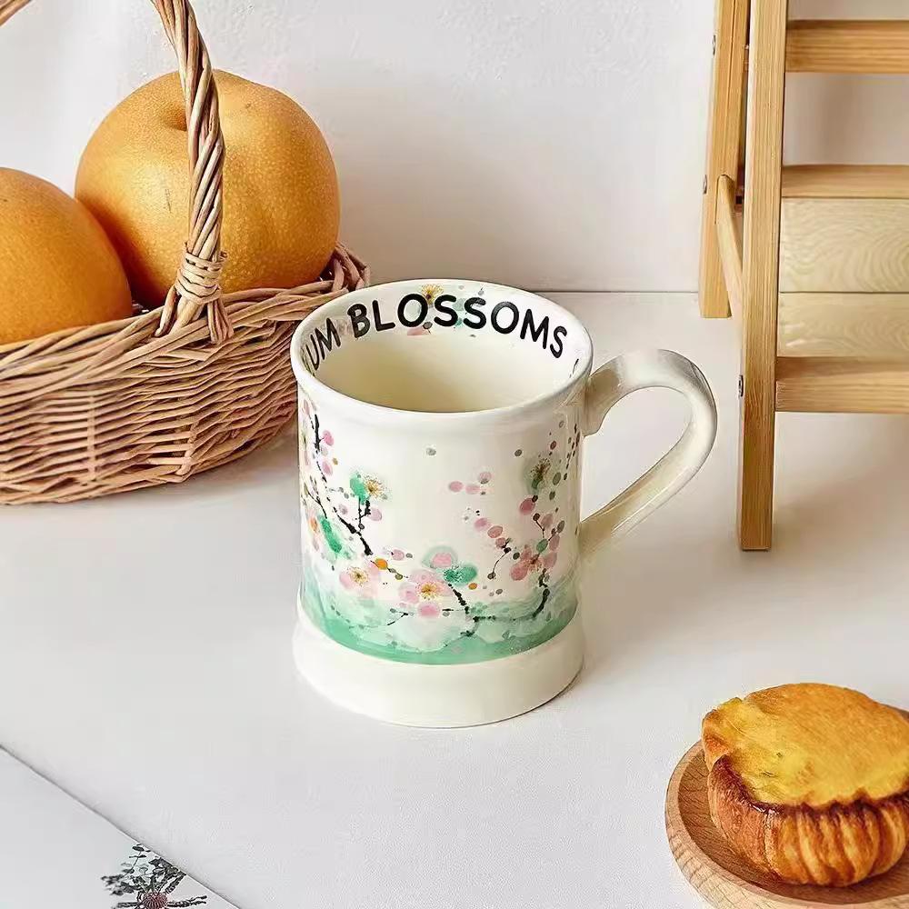 French Retro Souvenir Girls Ceramic Water Cup Niche Design Gift High Value Coffee Cup