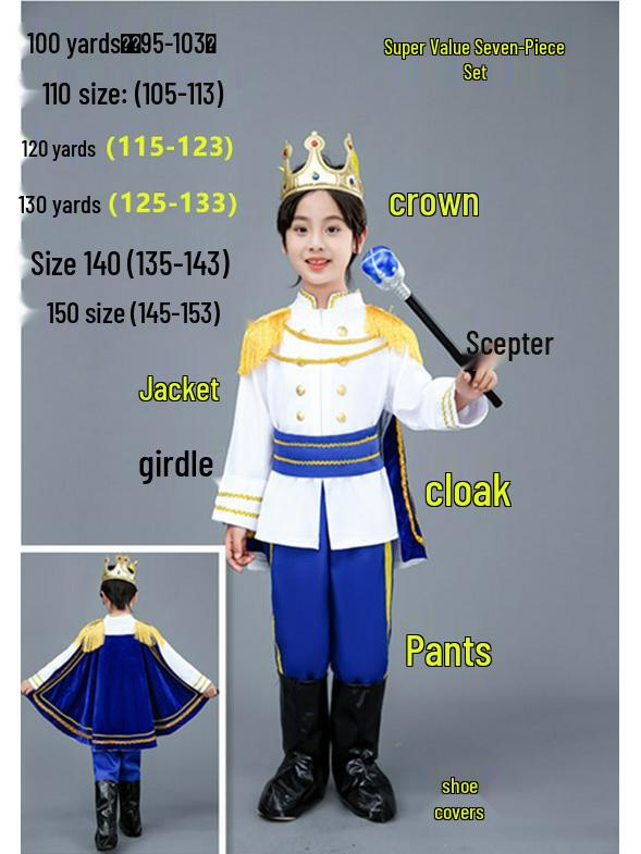 

Детский костюм короля: Хэллоуин, Маскарад, Костюм для косплея Белоснежки 110 cm