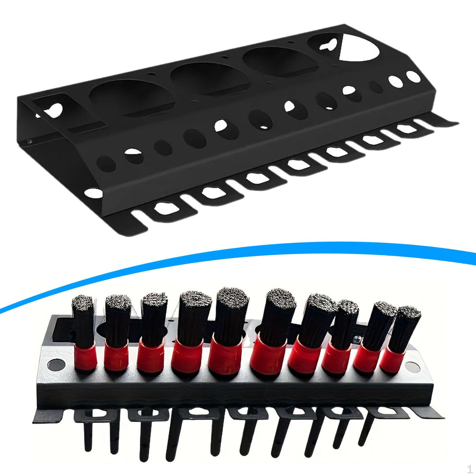 

Spray Bottle Storage Rack Auto Cleaning Detailing Tool Hanger Metal with Brush Organizer