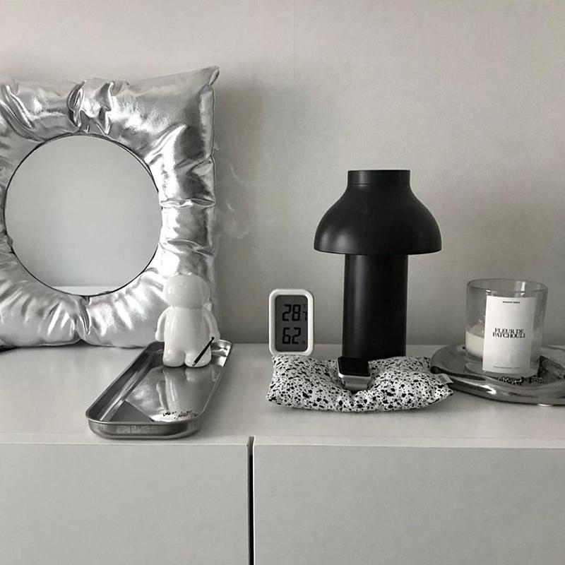 Neuer INS-Stil Kissen Spiegel Kreativer Quadratischer Wandmontierter Badezimmerspiegel Schminkspiegel Wandbehang Haus Schlafzimmer Wanddekor