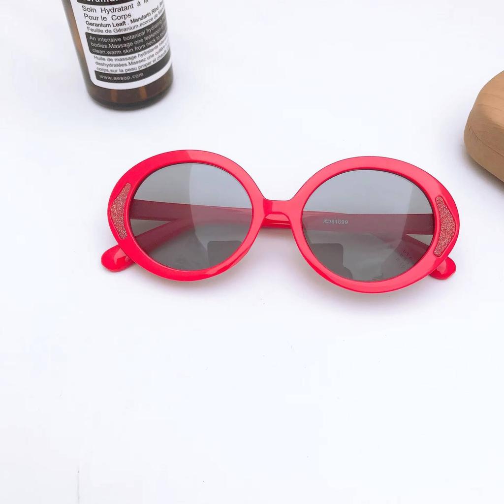 2026 Fashion kid Outdoor Photography Beach Sun Protection Baby Sunglasses New Children's Cute Round Frame Painted Trendy