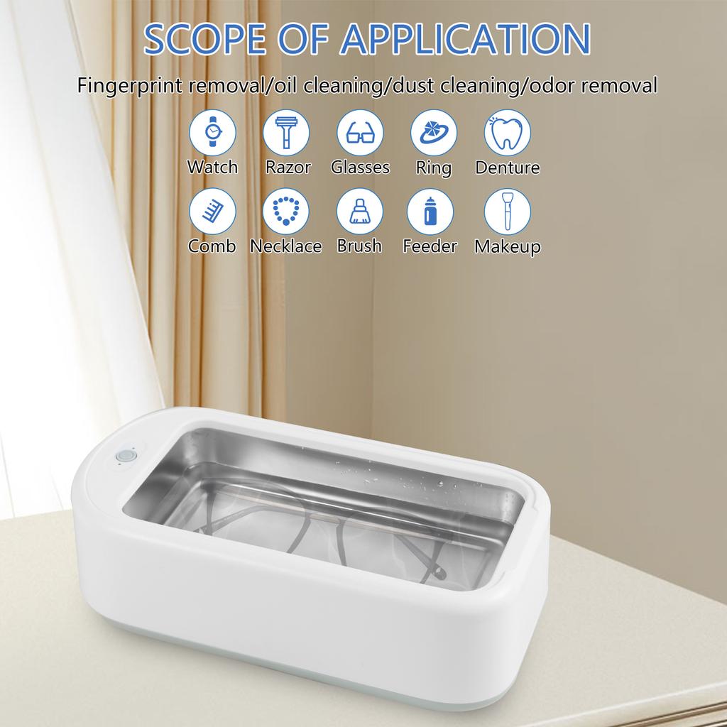 360° Ultrasonic Jewelry Cleaner Professional Cleaning Machine for Eyewear Denture Fixer Ultrasonic Cleaning Machine