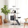 171692 vidaXL Cat Tree with Sisal Scratching Posts Dark Grey 154 Cm