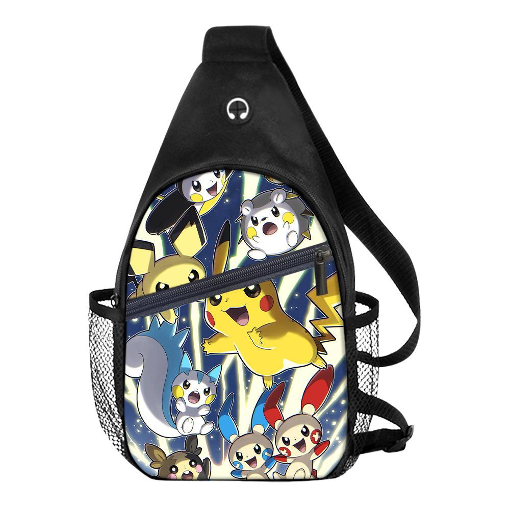 Breast Bag Men'S And Women'S Sports Travel Versatile Casual Shoulder Bag Multifunctional Messenger Bag Cartoon