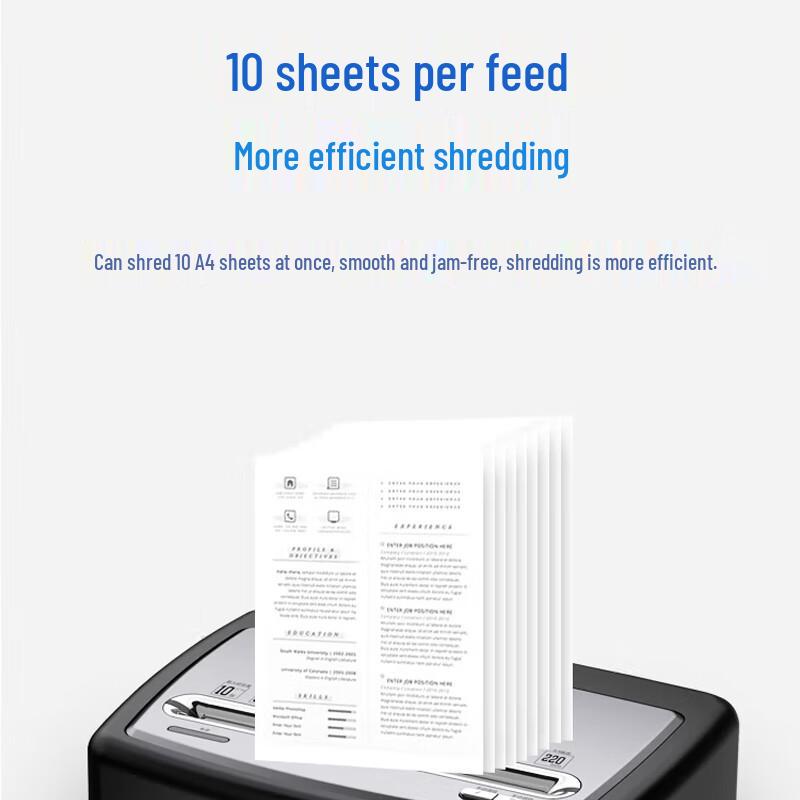 Comi P-8710 Commercial 10-Sheet Micro-Cut Shredder CN plug (adapter included)