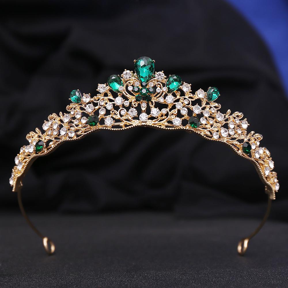 Bridal Tiara Baroque Rhinestone Simple Crystal Tiara Bridal Party Small Crown Wedding Hair Accessories