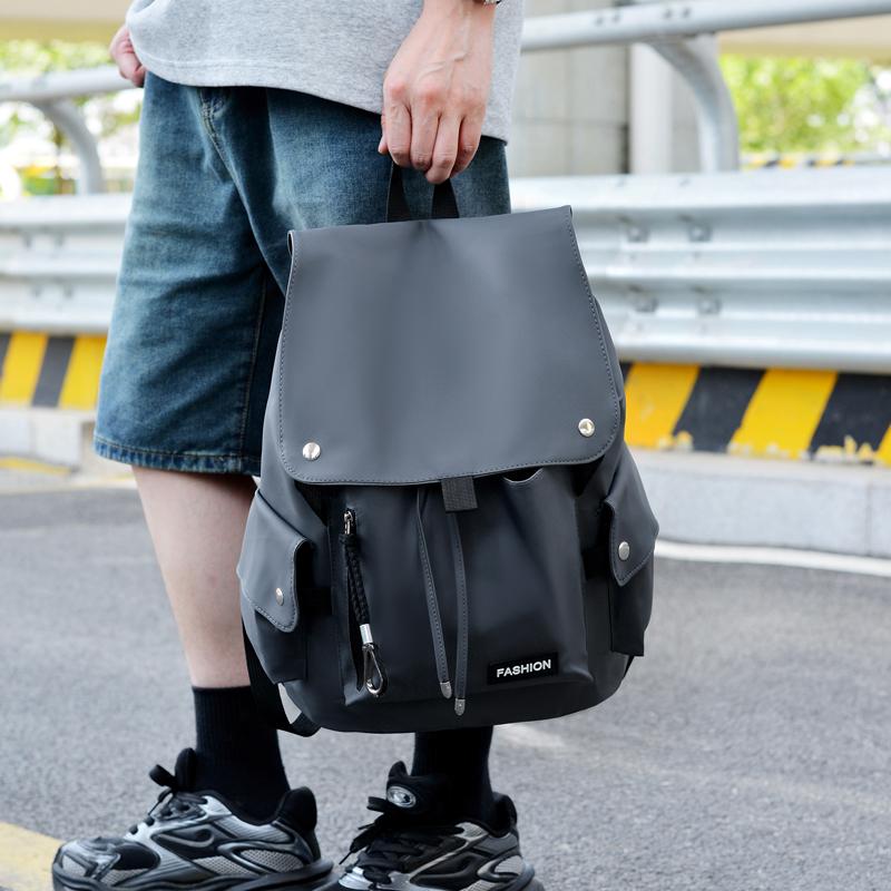 Pánský batoh Velkokapacitní Cestovní Volnočasový Jednobarevný Batoh na počítač Módní Pánský a Dámský Studentský Školní batoh