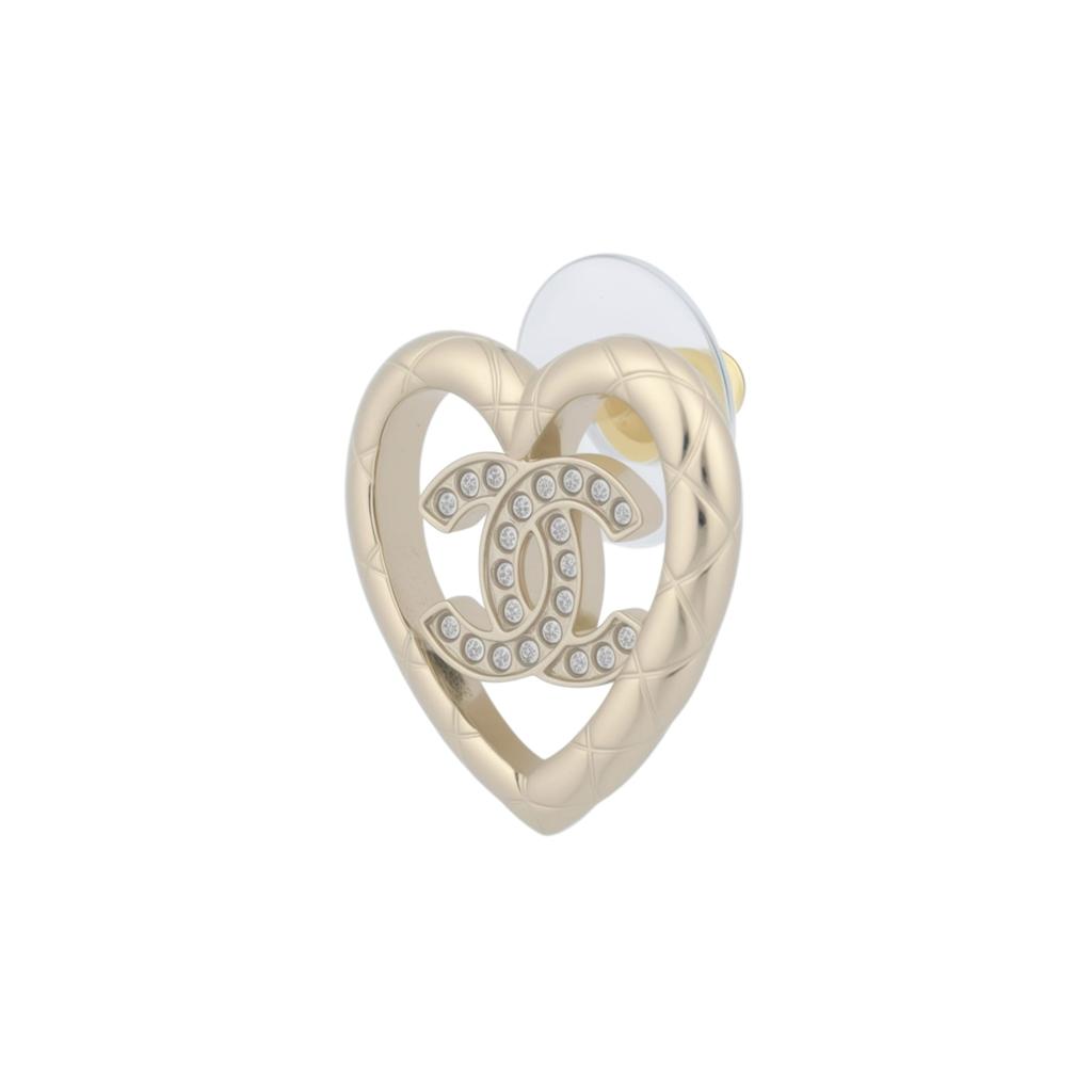 CHANEL Stud Earrings Unisex Gold ABG044B20950U1744
