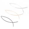 1 Pair Fish Shape Elegant Solid Color All-match Dangler Earring