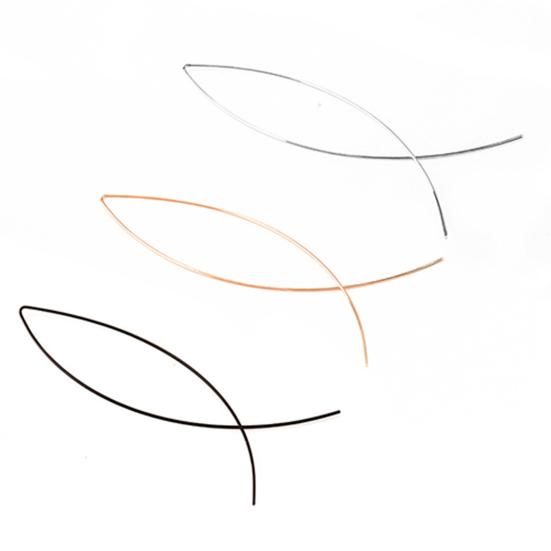 1 Pair Fish Shape Elegant Solid Color All-match Dangler Earring