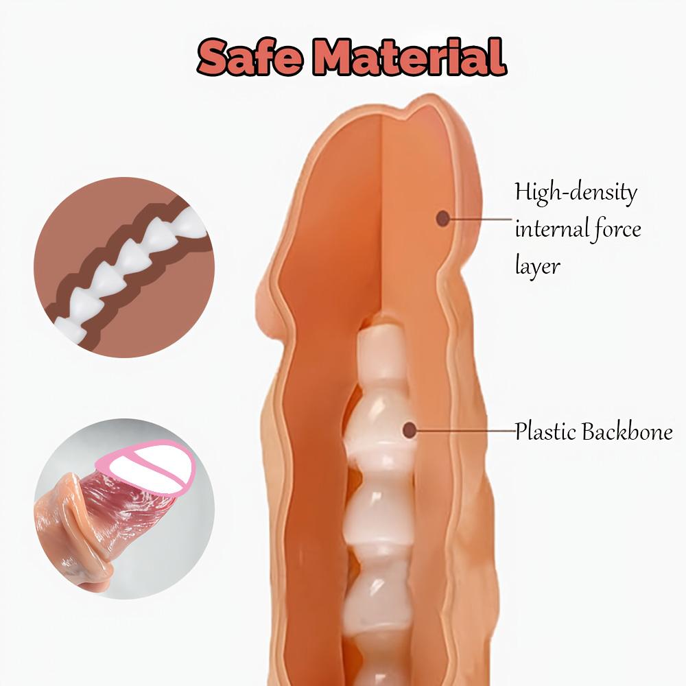 Wearable Realistic Strapon Dildo Skin Testicles Sliding Anal Vagina Sexy Adult Masturbation Big Penis Dildos Sex Toys For Women