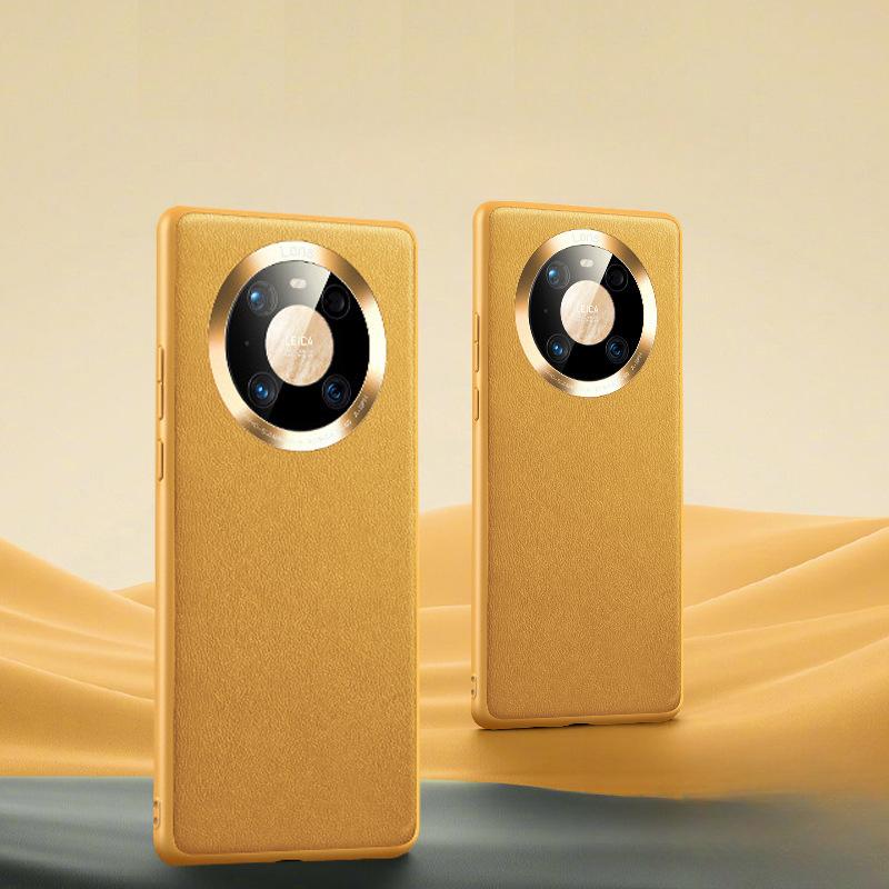 

Модный и подходящий чехол для мобильного телефона Huawei Mate40pro+ Полностью закрывающий, противоударный, простой деловой мужской однотонный кожаный защитный чехол Huawei mate40 +